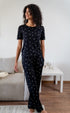Women summer pajama set Black Hearts shirt + Pants